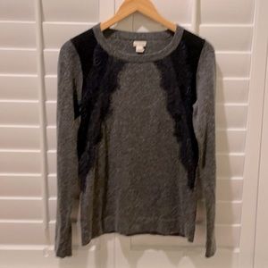 J.Crew | wool blend sweater with lace detail | sm